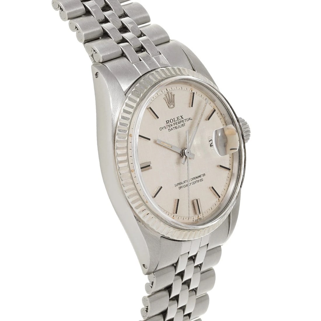 ROLEX DATEJUST SILVER WATCH - 3