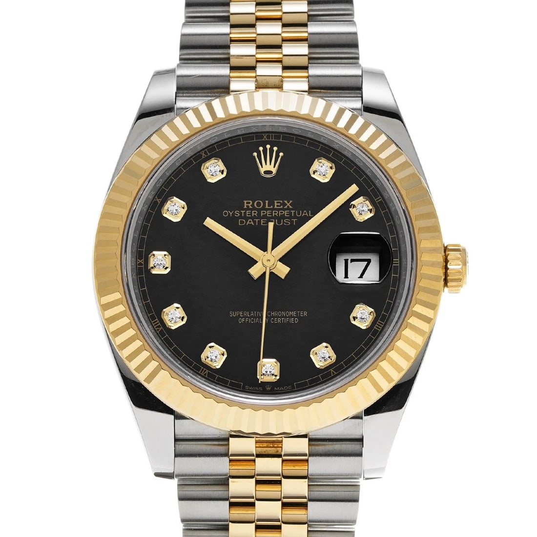 ROLEX DATEJUST BLACK/DIAMOND WATCH: ROLEX Datejust Black/Diamond WATCH Brand: ROLEX Type: Wristwatch Material: Band Material Stainless steel/Yellow Gold, Case Material Stainless steel Color: Dial Color Black/Diamond Size: ??Case? H/abou