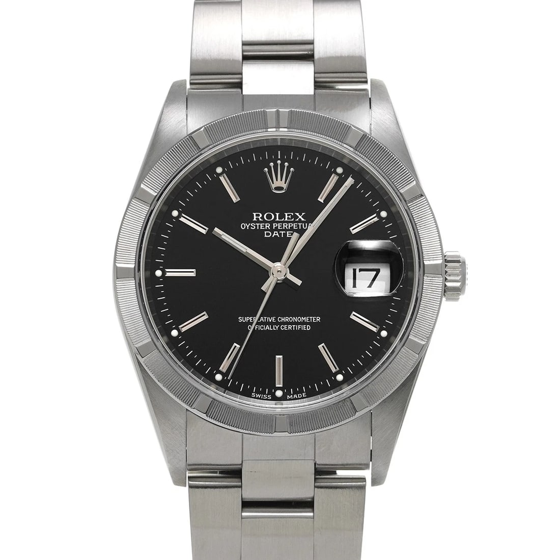 ROLEX OYSTER PERPETUAL DATE BLACK WATCH: ROLEX Oyster Perpetual Date Black WATCH Brand: ROLEX Type: Wristwatch Material: Band Material Stainless steel, Case Material Stainless steel Color: Dial Color Black Size: ??Case? H/about 34mm W/about 