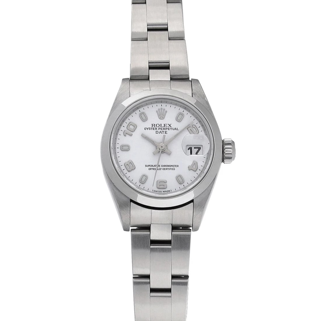 ROLEX OYSTER PERPETUAL DATE WHITE WATCH: ROLEX Oyster Perpetual Date White WATCH Brand: ROLEX Type: Wristwatch Material: Band Material Stainless steel, Case Material Stainless steel Color: Dial Color White Size: ??Case? H/about 26mm W/about 