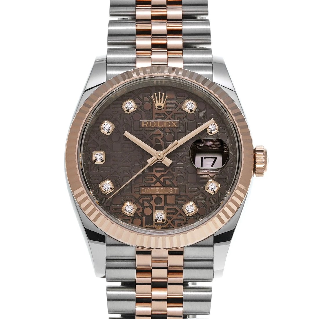 ROLEX DATEJUST CHOCOLATE COMPUTER/DIAMOND WATCH: ROLEX Datejust Chocolate Computer/Diamond WATCH Brand: ROLEX Type: Wristwatch Material: Band Material Stainless steel/Everrose gold, Case Material Stainless steel Color: Dial Color Chocolate Computer/