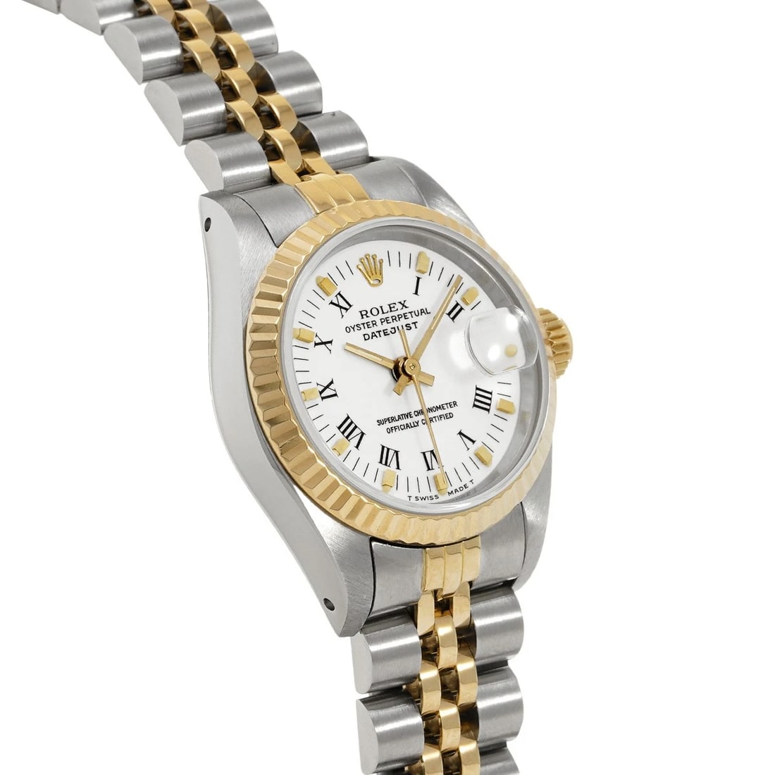 ROLEX DATEJUST WHITE WATCH - 3