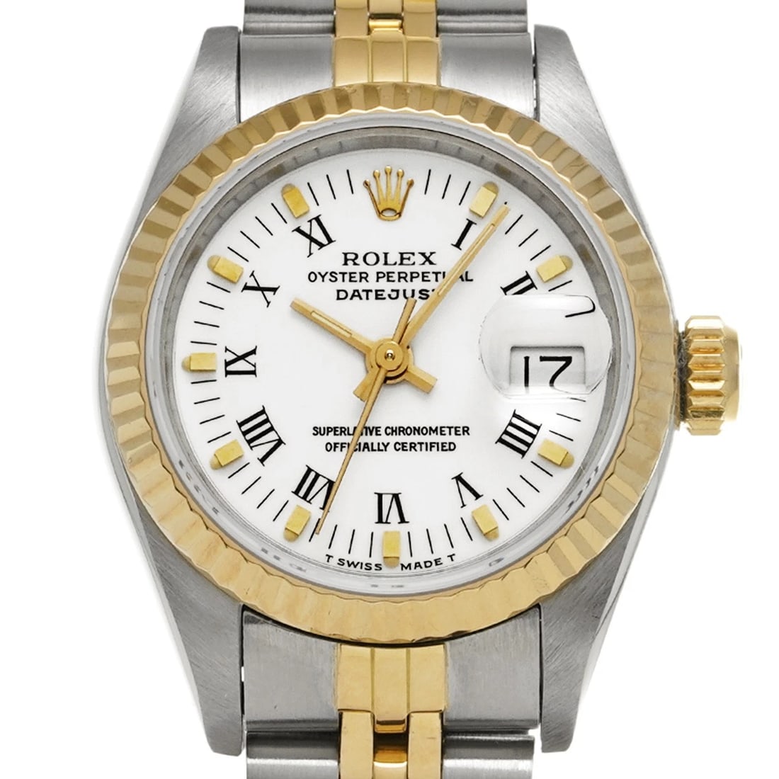 ROLEX DATEJUST WHITE WATCH - 4