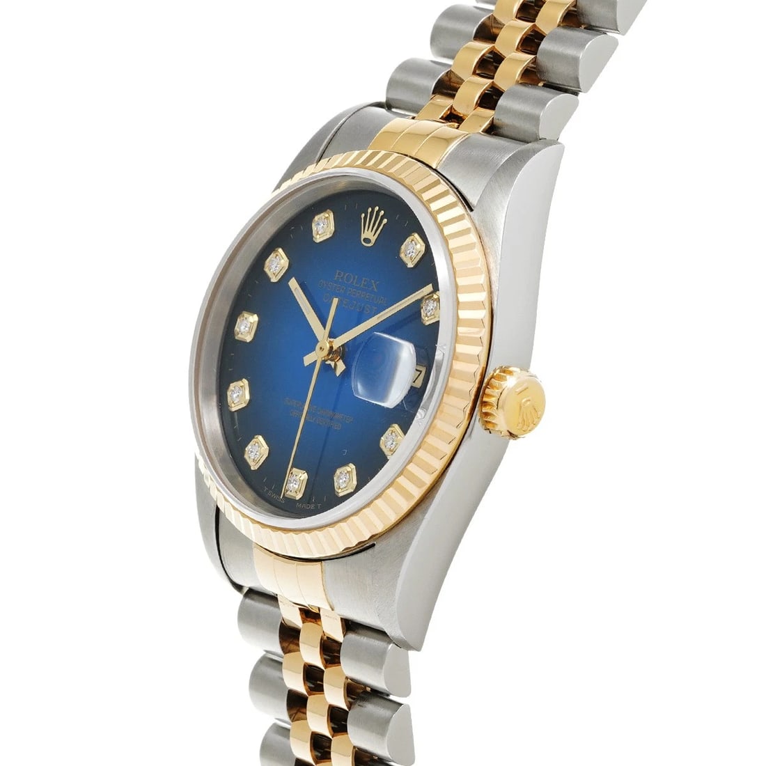 ROLEX DATEJUST BLUE GRADIENT/DIAMOND WATCH - 2