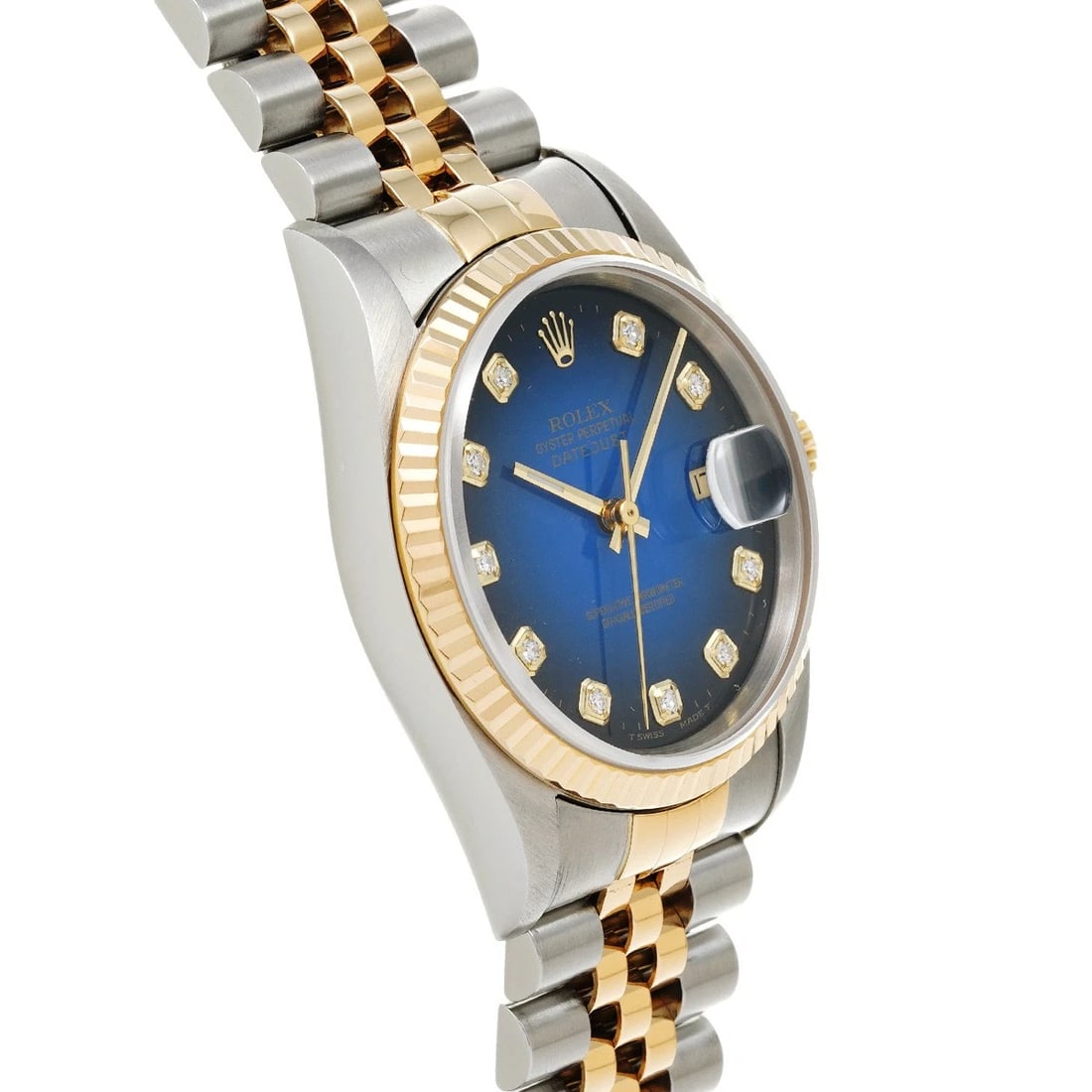 ROLEX DATEJUST BLUE GRADIENT/DIAMOND WATCH - 3