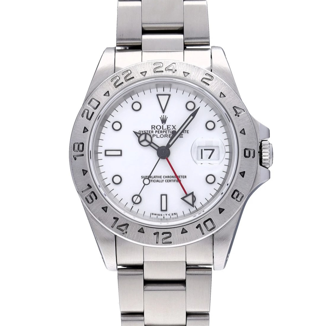 ROLEX EXPLORER II WHITE WATCH: ROLEX Explorer II White WATCH Brand: ROLEX Type: Wristwatch Material: Band Material Stainless steel, Case Material Stainless steel Color: Dial Color White Size: ??Case? H/about 40mm W/about 40mm D/abo