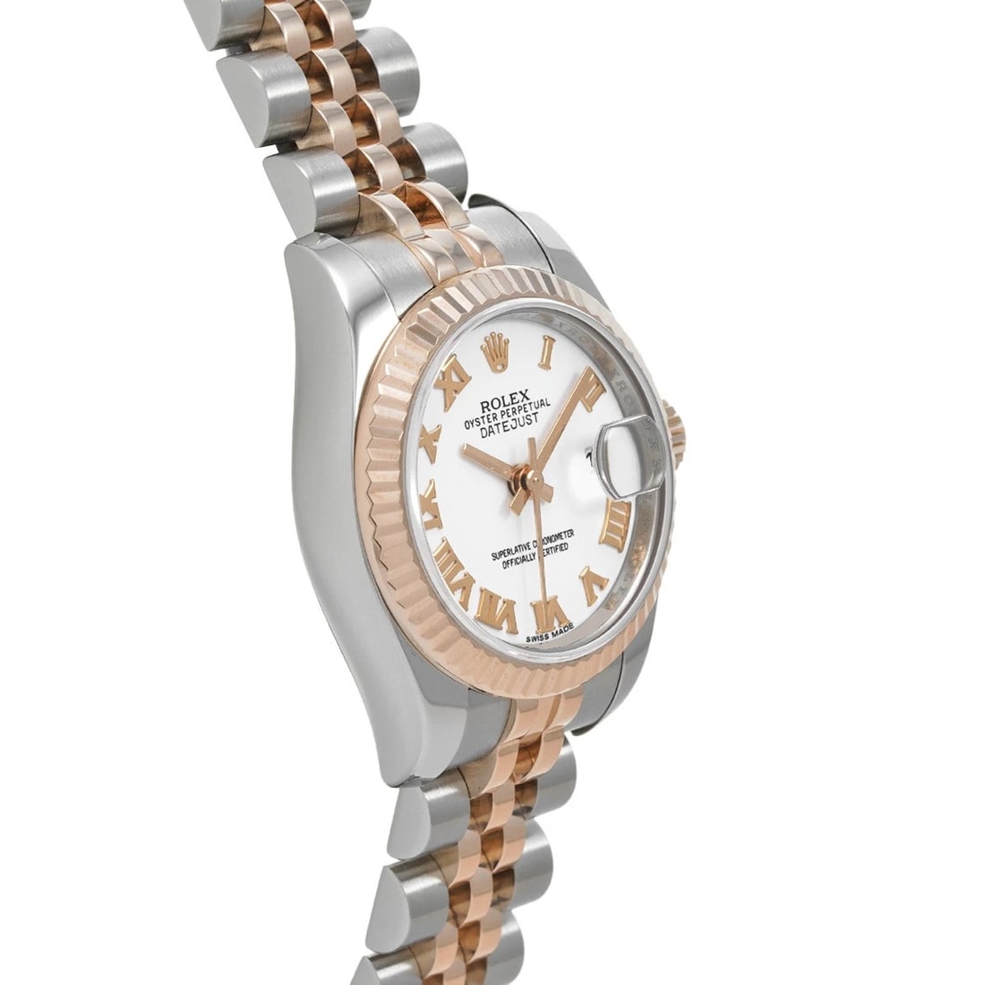 ROLEX DATEJUST WHITE WATCH - 3