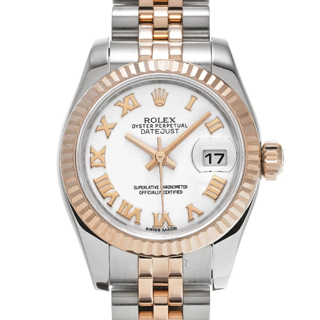 ROLEX DATEJUST WHITE WATCH - 4
