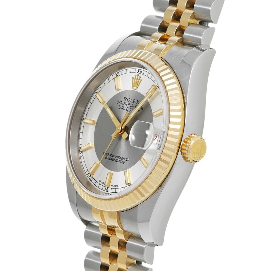 ROLEX DATEJUST GRAY/SILVER WATCH - 2