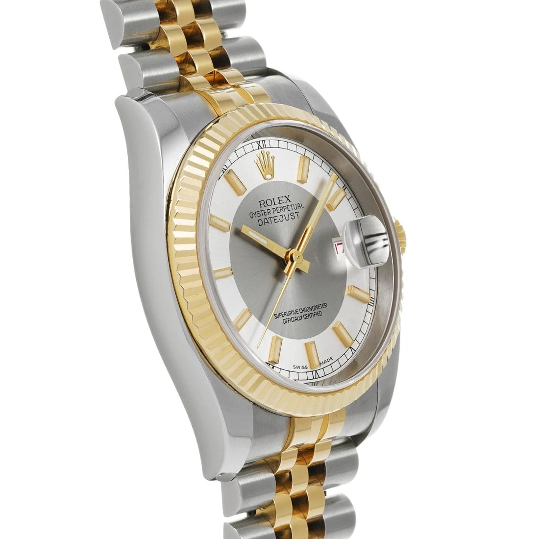 ROLEX DATEJUST GRAY/SILVER WATCH - 3