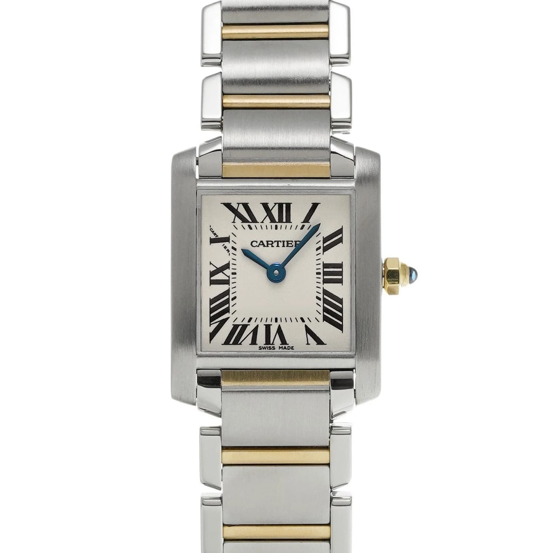 CARTIER TANK FRANCAISE SM SILVER WATCH: CARTIER Tank Francaise SM Silver WATCH Brand: CARTIER Type: Wristwatch Material: Band Material Stainless steel/Yellow Gold, Case Material Stainless steel Color: Dial Color Silver Size: ??Case? H/about