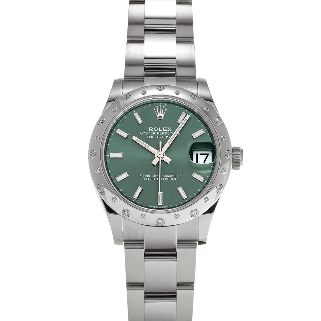 ROLEX DATEJUST MINT GREEN WATCH (1 of 4)