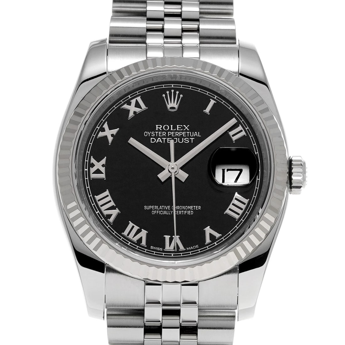 ROLEX DATEJUST BLACK WATCH (1 of 4)
