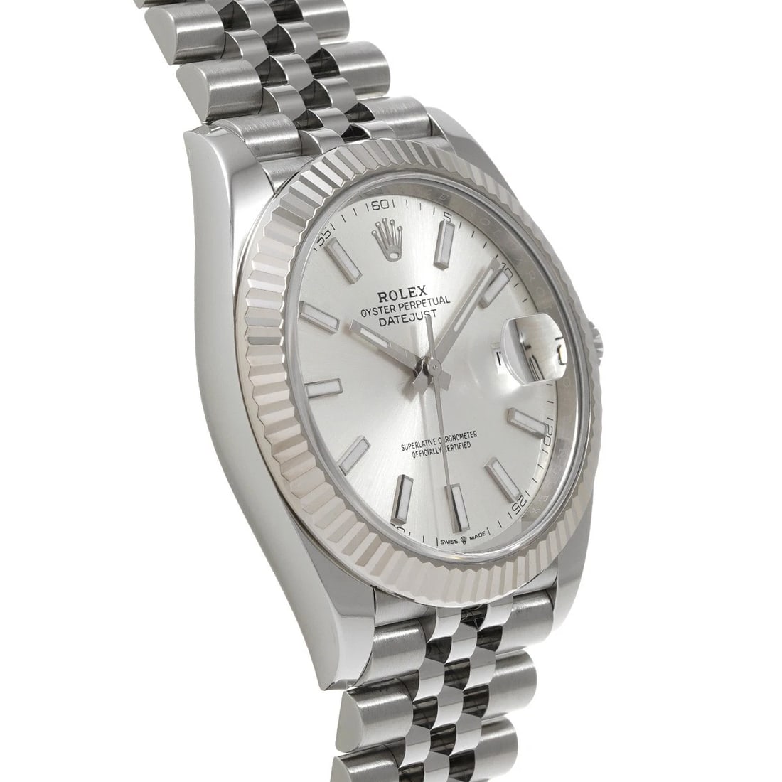 ROLEX DATEJUST SILVER WATCH - 3
