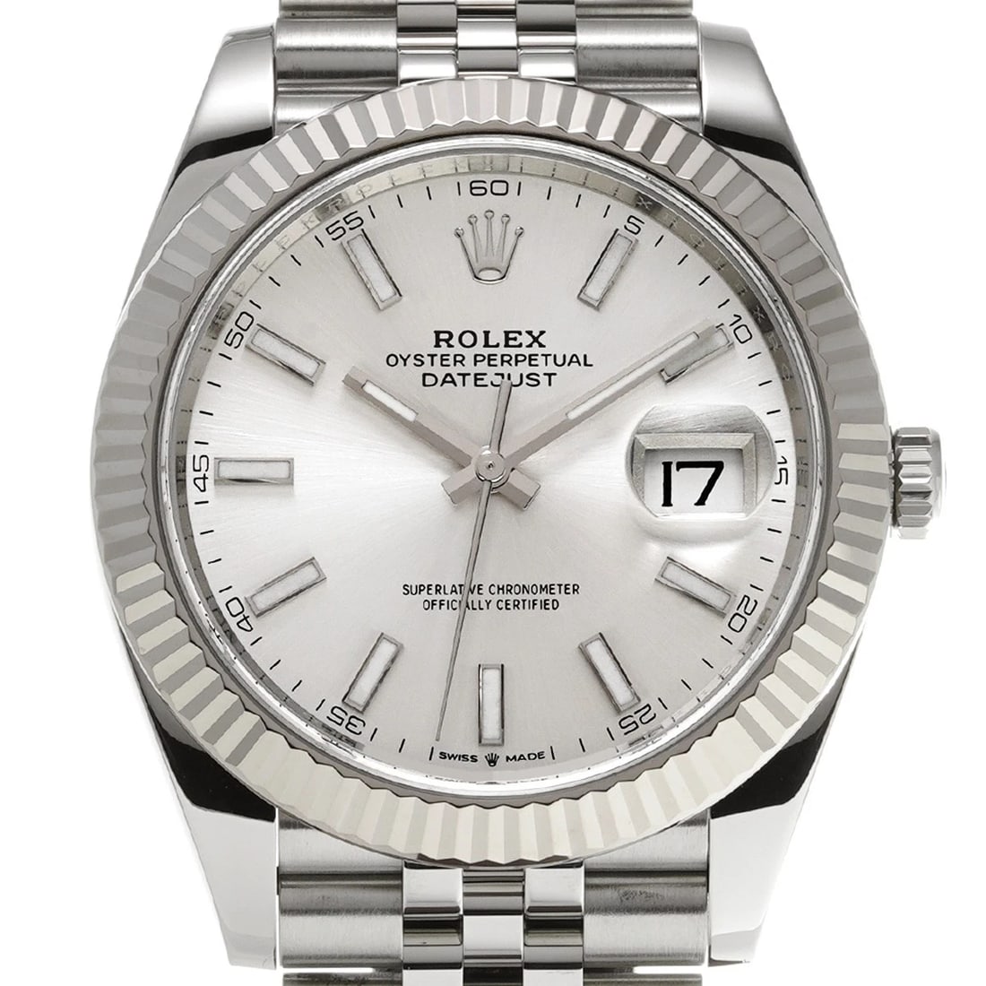 ROLEX DATEJUST SILVER WATCH - 4