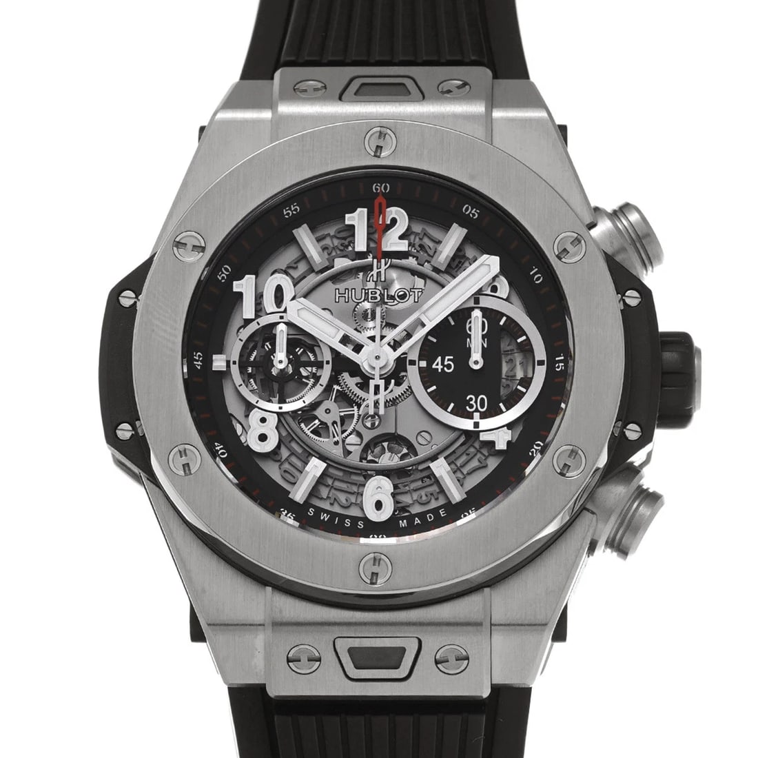 HUBLOT BIG BANG UNICO TITANIUM MATTE BLACK SKELETON WATCH (1 of 4)