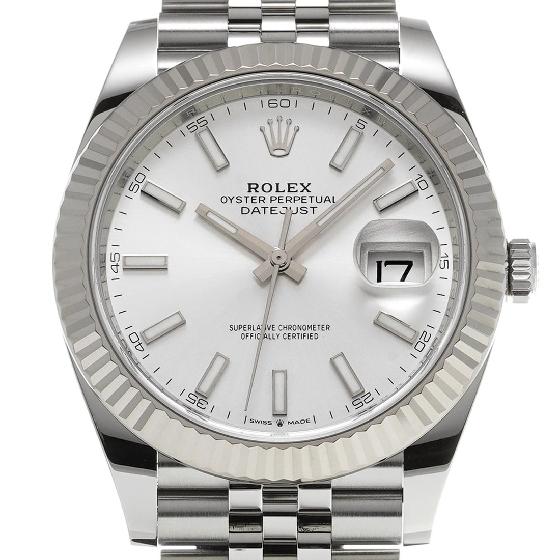 ROLEX DATEJUST SILVER WATCH - 4