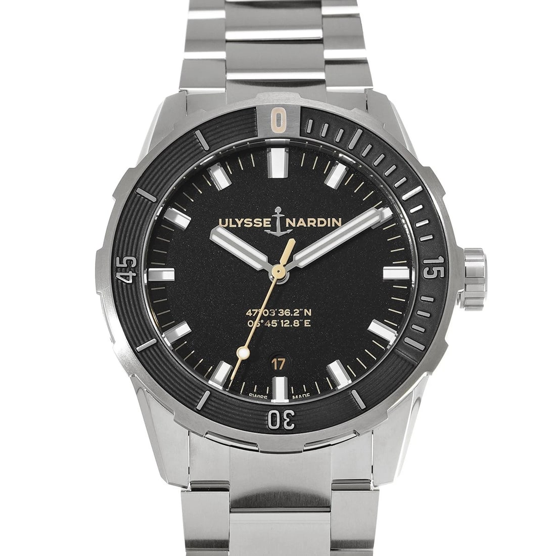 ULYSSE NARDIN DIVER BLACK WATCH: Ulysse Nardin Diver Black WATCH Brand: Ulysse Nardin Type: Wristwatch Material: Band Material Stainless steel, Case Material Stainless steel Color: Dial Color Black Size: ??Case? H/about 42mm W/about