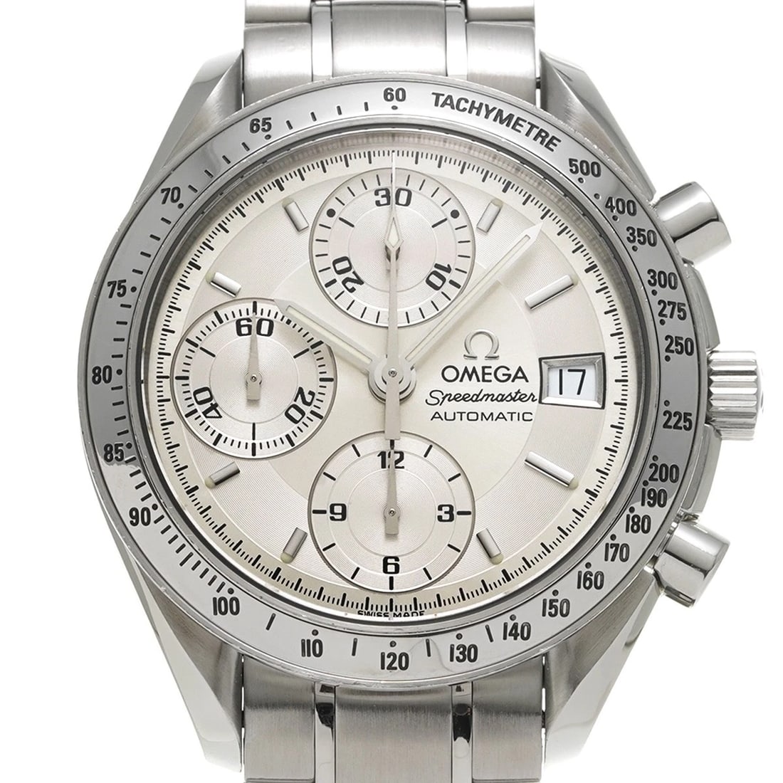 OMEGA SPEEDMASTER DATE SILVER WATCH - 4