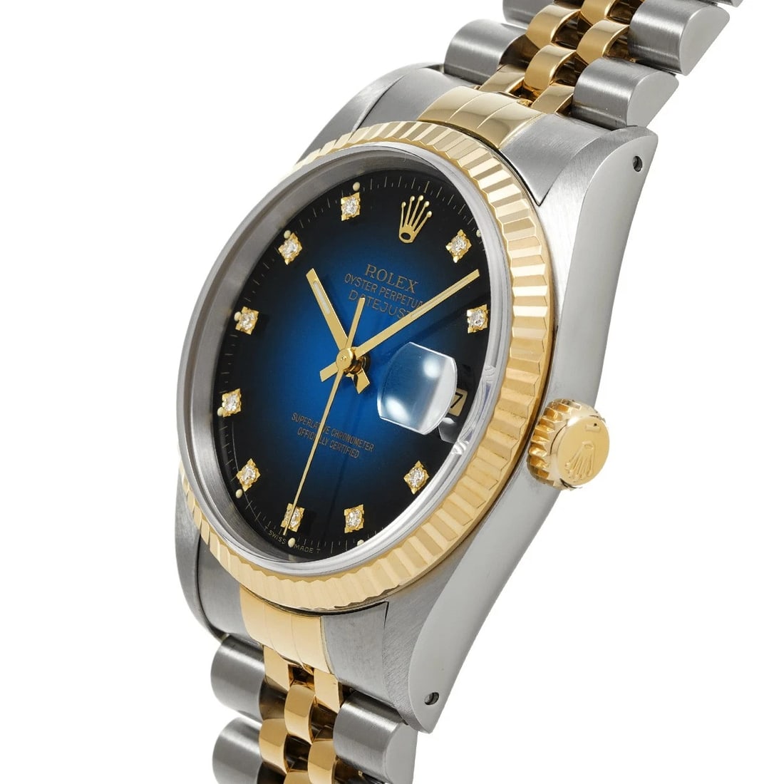 ROLEX DATEJUST BLUE GRADIENT/DIAMOND WATCH - 2