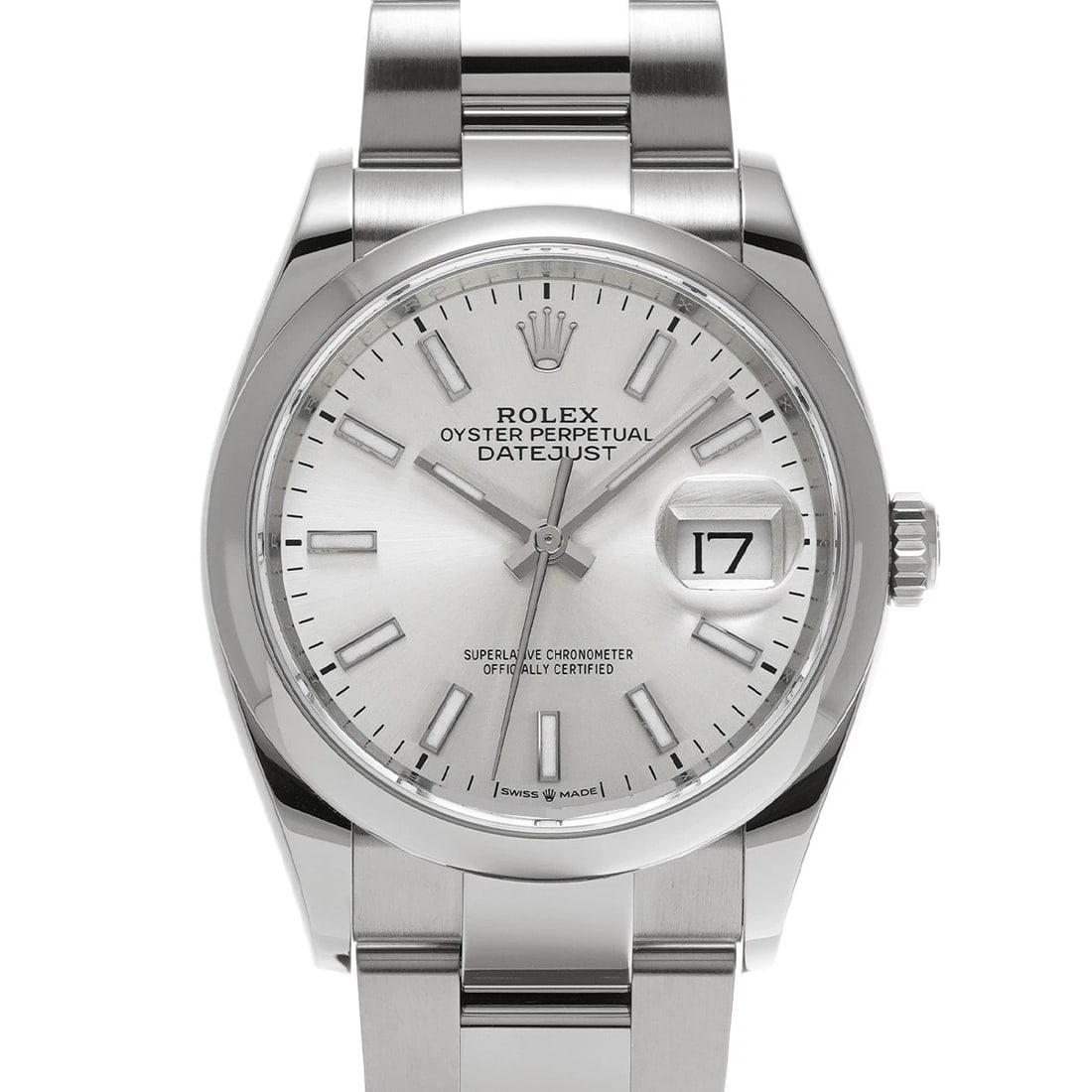 ROLEX DATEJUST SILVER WATCH: ROLEX Datejust Silver WATCH Brand: ROLEX Type: Wristwatch Material: Band Material Stainless steel, Case Material Stainless steel Color: Dial Color Silver Size: ??Case? H/about 36mm W/about 36mm D/abou