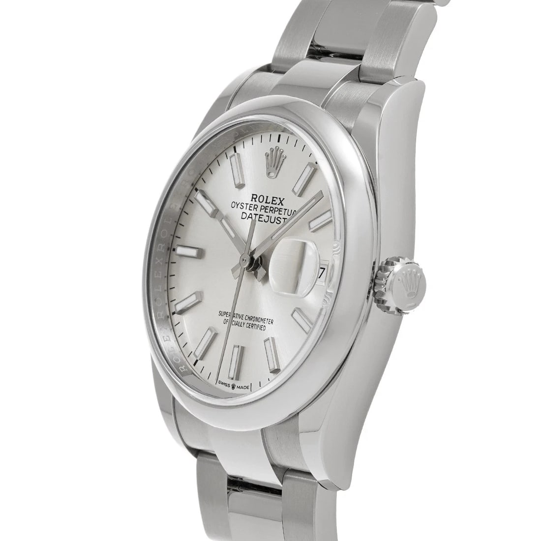 ROLEX DATEJUST SILVER WATCH - 2