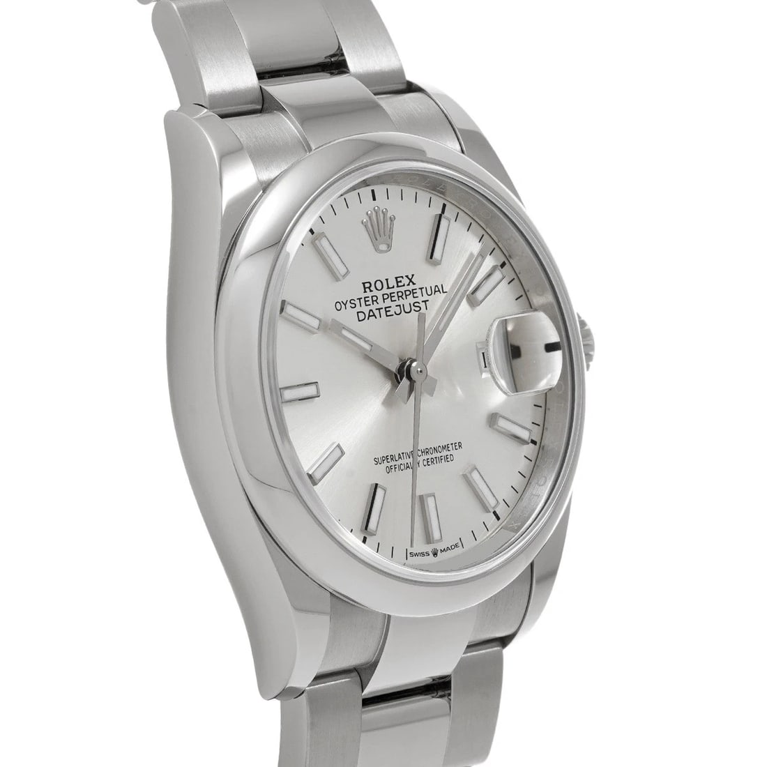 ROLEX DATEJUST SILVER WATCH - 3