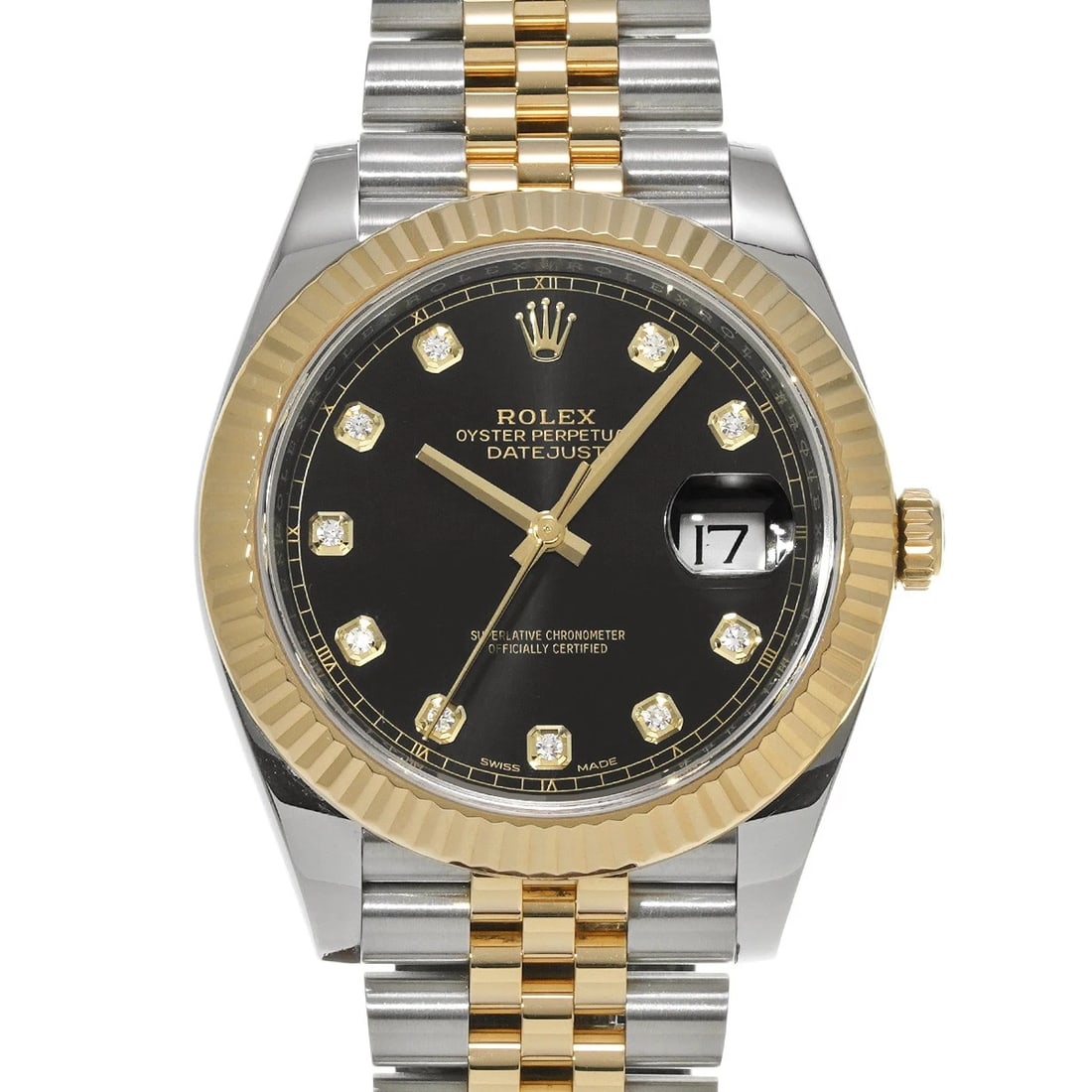 ROLEX DATEJUST BLACK/DIAMOND WATCH: ROLEX Datejust Black/Diamond WATCH Brand: ROLEX Type: Wristwatch Material: Band Material Stainless steel/Yellow Gold, Case Material Stainless steel Color: Dial Color Black/Diamond Size: ??Case? H/abou