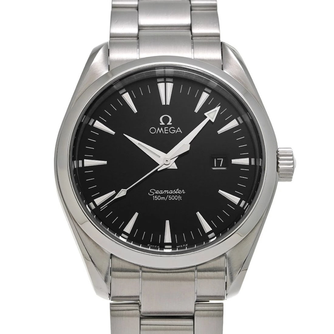 OMEGA SEAMASTER AQUA TERRA QUARTZ BLACK WATCH: OMEGA Seamaster Aqua Terra Quartz Black WATCH Brand: OMEGA Type: Wristwatch Material: Band Material Stainless steel, Case Material Stainless steel Color: Dial Color Black Size: ??Case? H/about 39mm W/