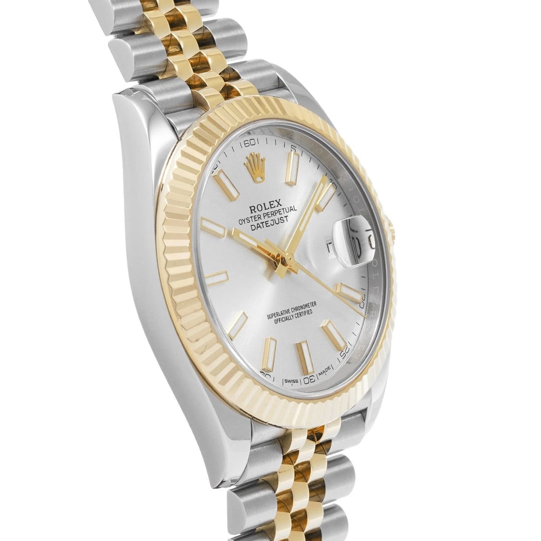 ROLEX DATEJUST SILVER WATCH - 3