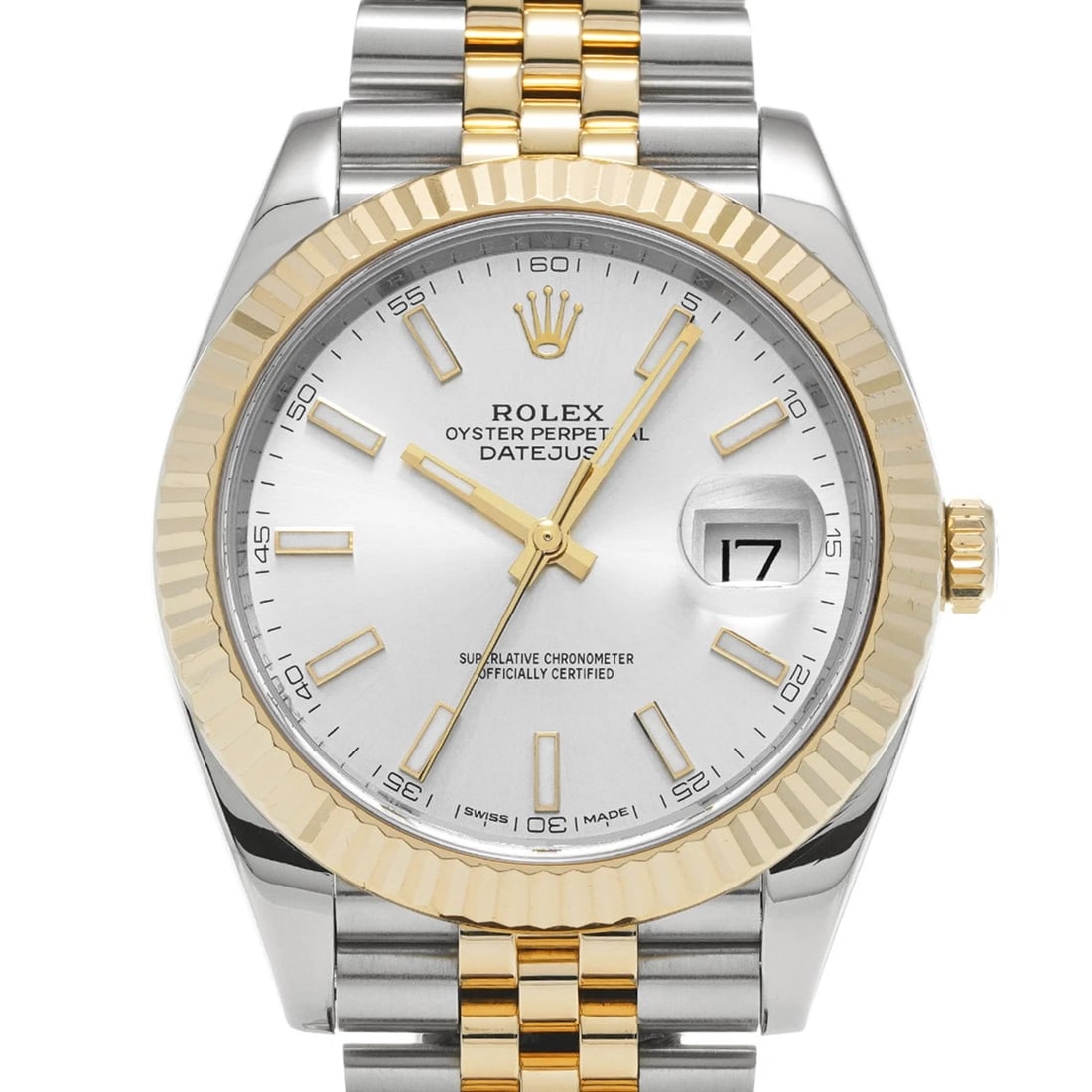 ROLEX DATEJUST SILVER WATCH - 4