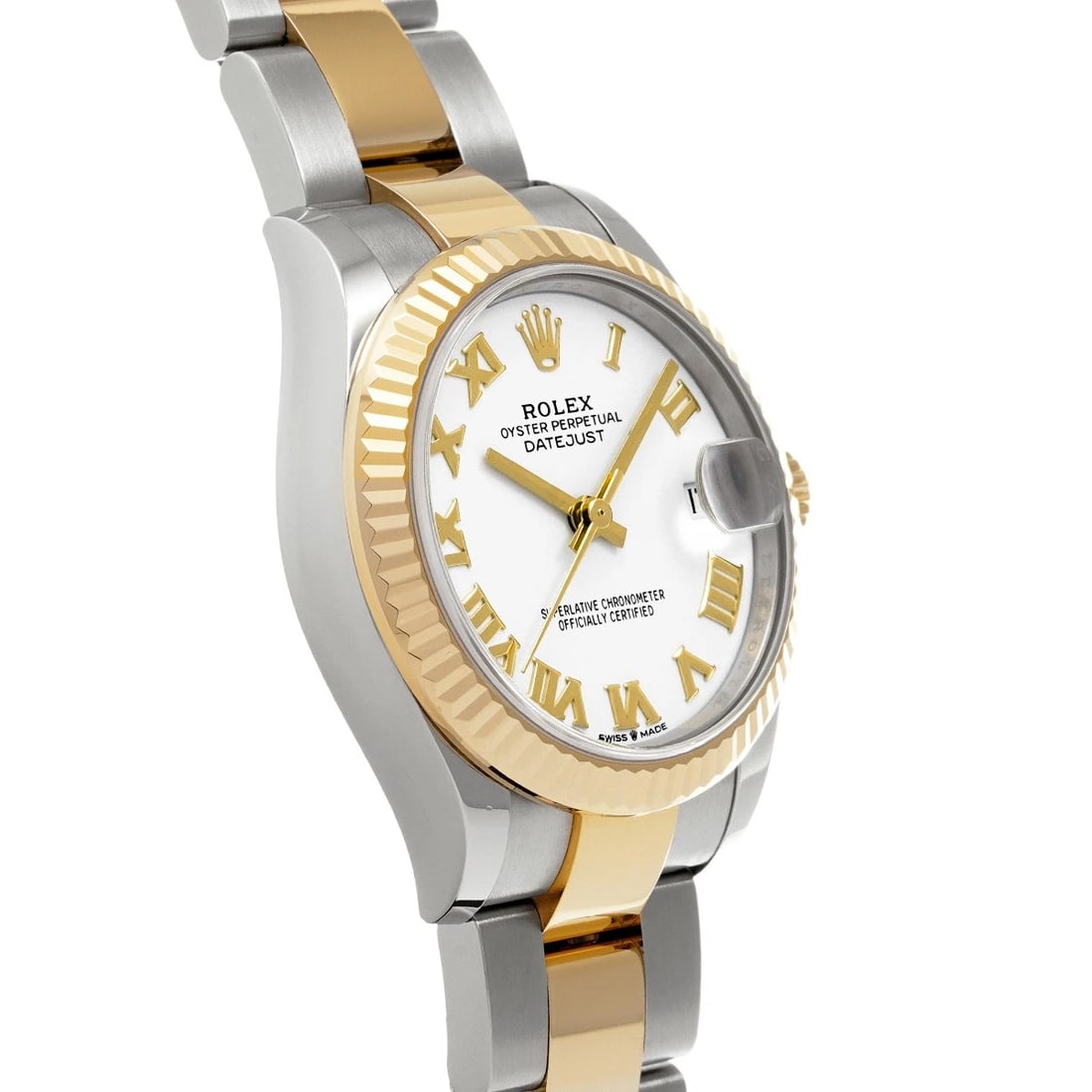 ROLEX DATEJUST WHITE WATCH - 3