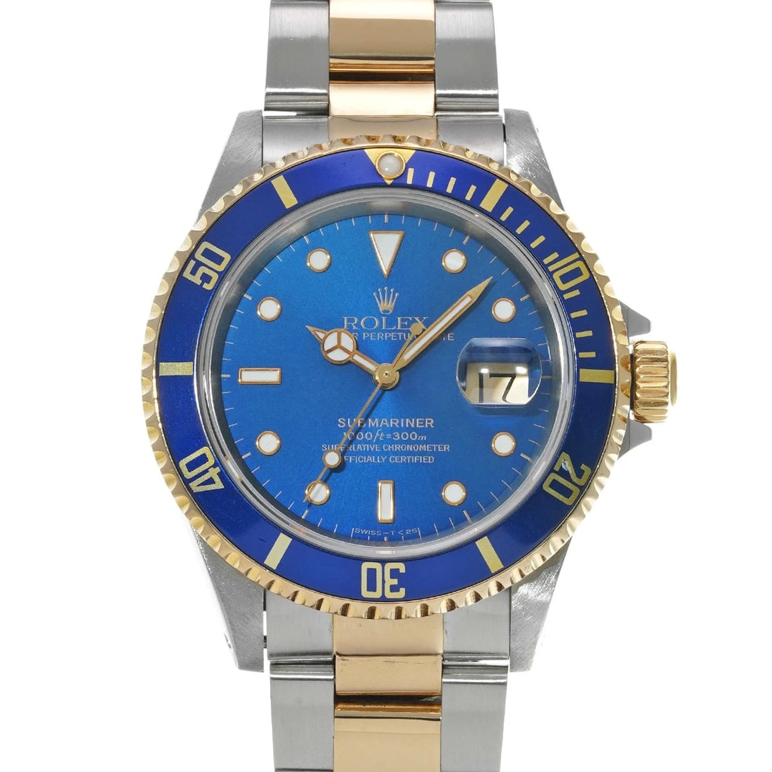 ROLEX SUBMARINER DATE BLUE WATCH: ROLEX Submariner Date Blue WATCH Brand: ROLEX Type: Wristwatch Material: Band Material Stainless steel/Yellow Gold, Case Material Stainless steel Color: Dial Color Blue Size: ??Case? H/about 40mm W/ab