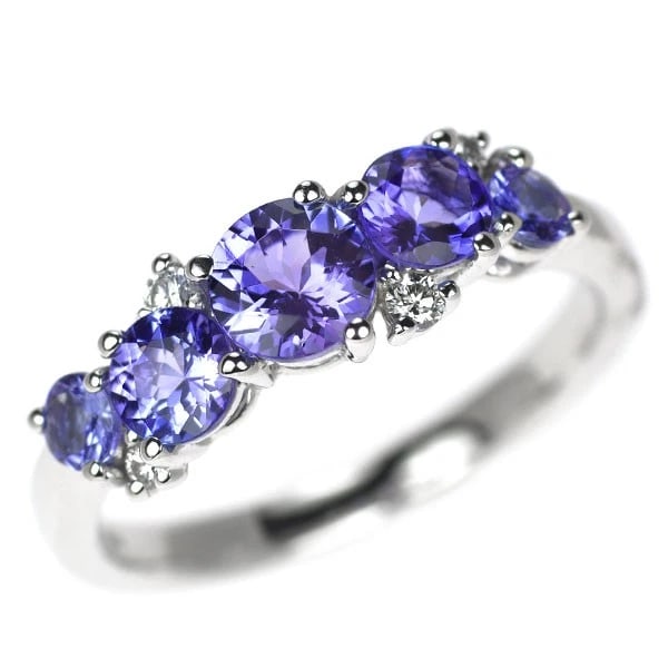 K18WG TANZANITE DIAMOND RING: K18WG Tanzanite Diamond Ring Brand: None Type: rings Material: K18WG, Main Stone/Creation tanzaniteSide Stonediamonds Color: White Gold Size: 6.25 - 6.5US Accessories: None Accessories Notice: When