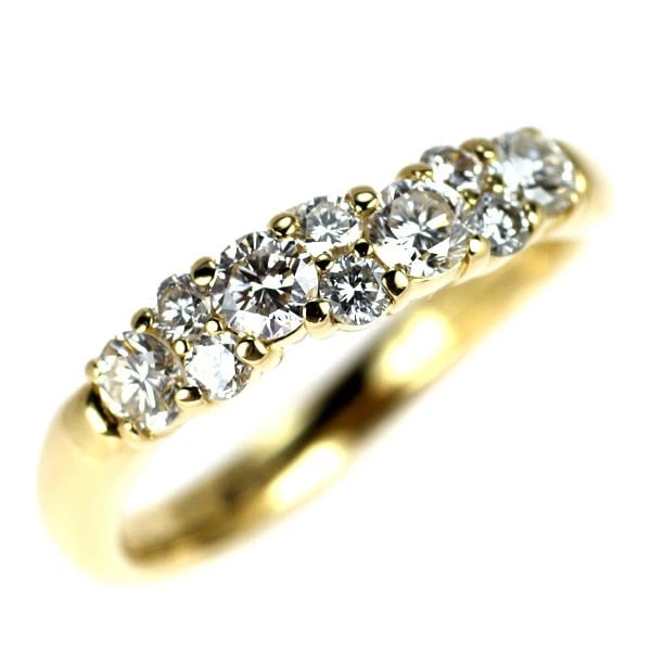 SEIKO K18YG DIAMOND RING: Seiko K18YG diamond ring Brand: None Type: rings Material: K18YG, Main Stone/Creation Natural Color: Yellow Gold Size: 5.25US Accessories: None Accessories Notice: When purchasing pre-owned goods,