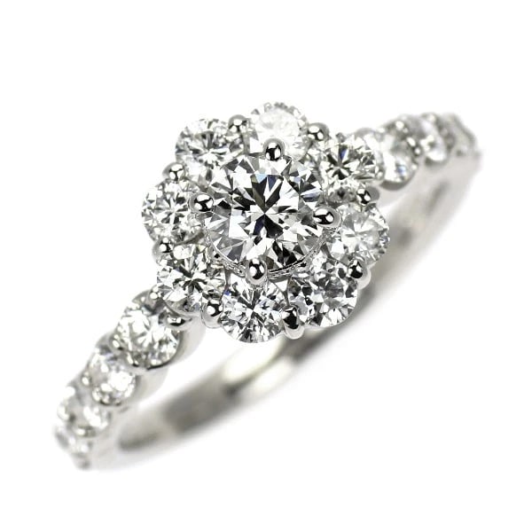 PT900 DIAMOND RING: Pt900 diamond ring Brand: None Type: rings Material: Pt900, Main Stone/Creation Natural Color: Silver Size: 4.5US Accessories: None Accessories Notice: When purchasing pre-owned goods, ple