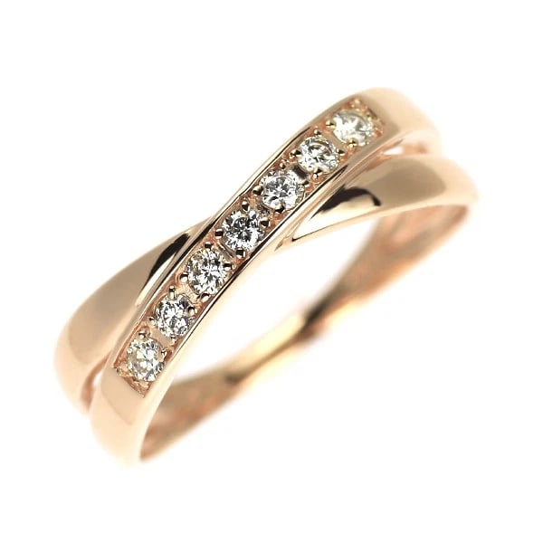 K10PG DIAMOND RING: K10PG diamond ring Brand: None Type: rings Material: K10PG, Main Stone/Creation Natural Color: pink Gold Size: 5.5 - 5.75US Accessories: None Accessories Notice: When purchasing pre-owned goods,