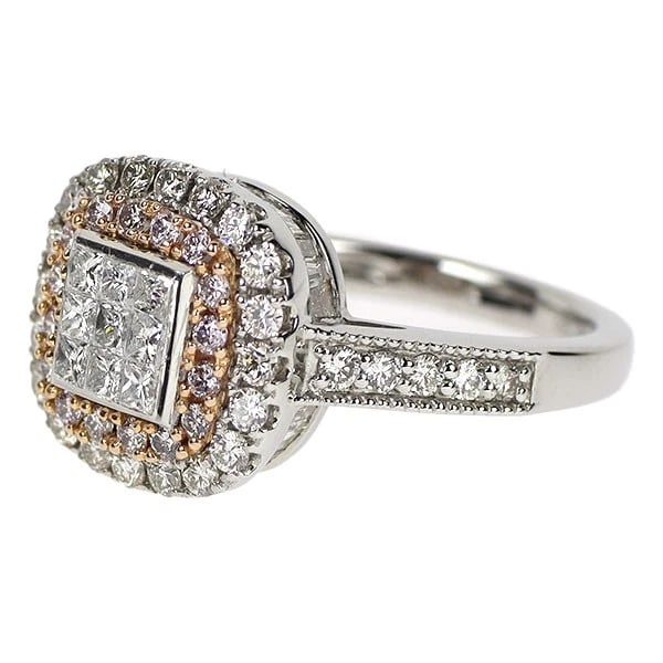 PT950/K18PGS DIAMOND RING - 2