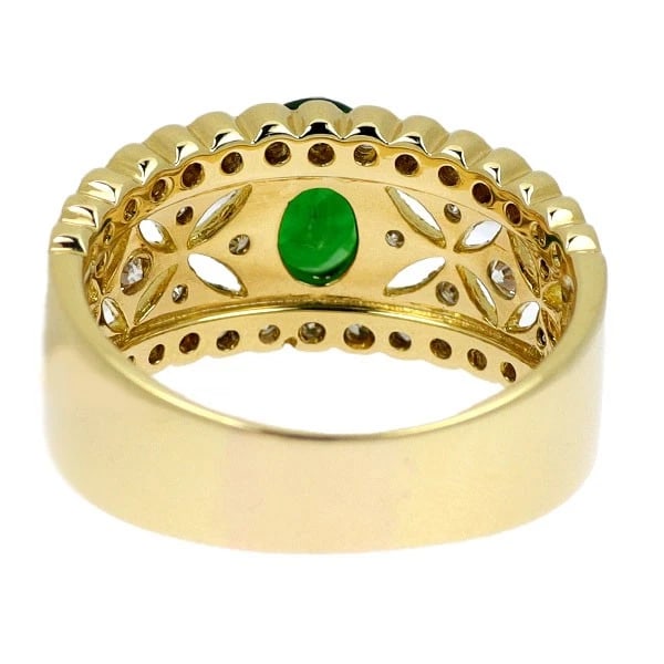 K18YG GARNET DIAMOND RING - 3