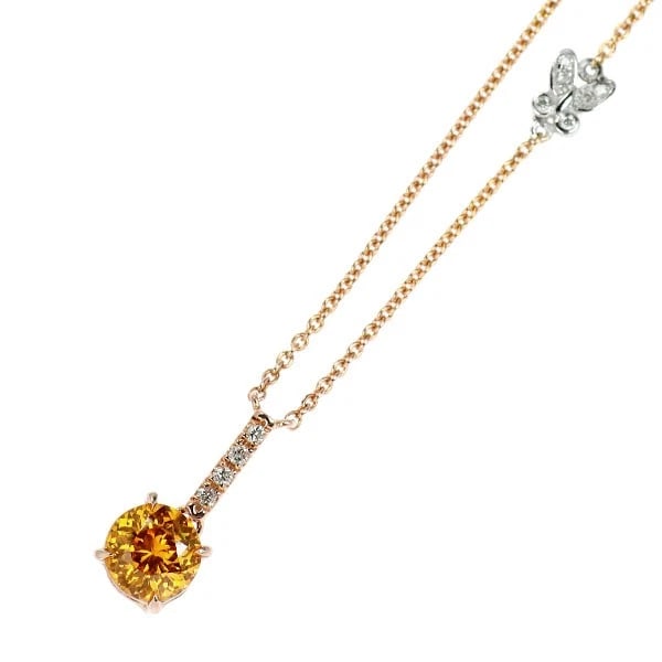 K18PG/ K18YG/WG SPHALERITE DIAMOND PENDANT NECKLACE: K18PG/ K18YG/WG Sphalerite Diamond Pendant Necklace Brand: None Type: pendant necklace Material: K18PG/ K18YG/WG, Main Stone/Creation sphaleritSide Stonediamonds Color: PG,YG,WG Size: Necklace: Chain 
