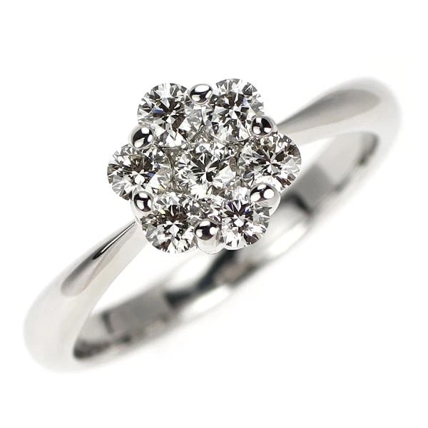 PT900 H&C DIAMOND RING: Pt900 H&C diamond ring Brand: None Type: rings Material: Pt900, Main Stone/Creation Natural Color: Silver Size: 4.75 - 5US Accessories: None Accessories Notice: When purchasing pre-owned goods,
