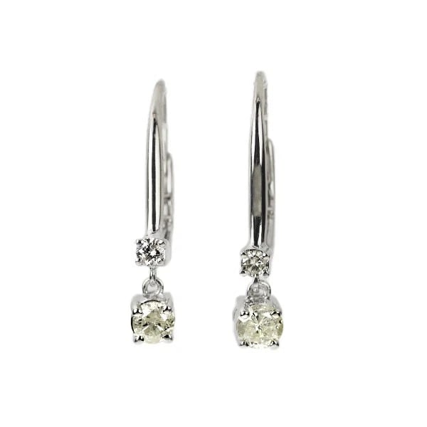 K18WG DIAMOND EARRING: K18WG diamond earring Brand: None Type: piercing Material: K18WG, Main Stone/Creation Natural Color: White Gold Size: Length/Width/Diameter (CM) 22.8 Accessories: None Accessories Notice: