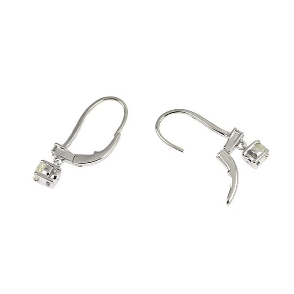 K18WG DIAMOND EARRING - 2
