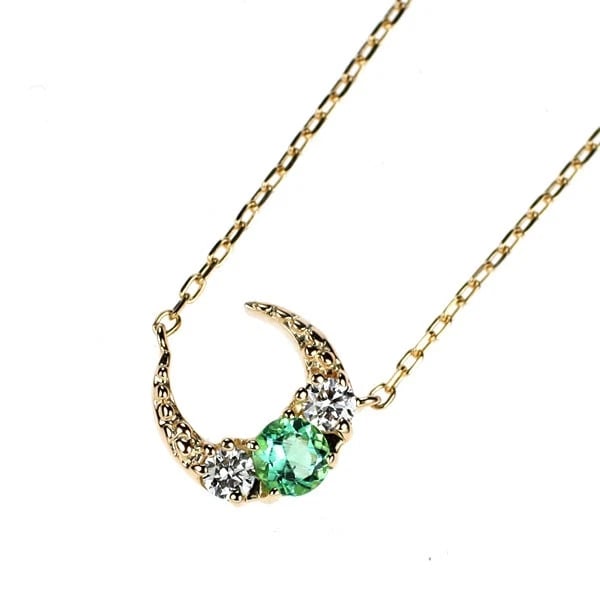 STAR JEWELRY K18YG EMERALD DIAMOND PENDANT NECKLACE: Star jewelry K18YG emerald diamond pendant necklace Brand: star jewelry Type: pendant necklace Material: K18YG, Main Stone/Creation emeraldSide Stonediamonds Color: Yellow Gold Size: Necklace: Chain