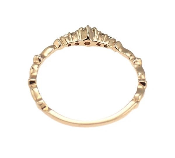 AGETE K18PG DIAMOND RING - 2