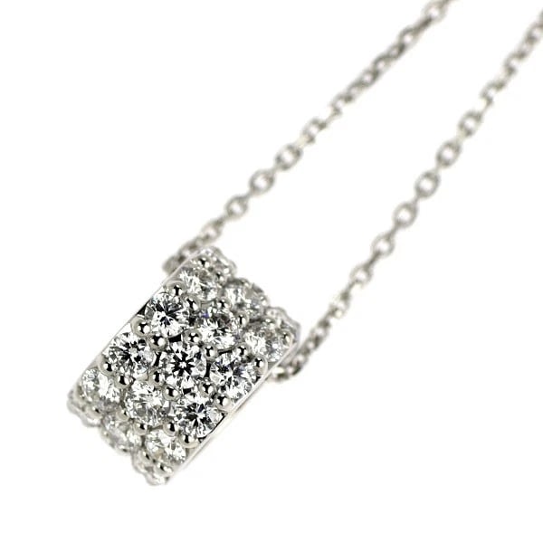 GINZA TANAKA PT900/ PT850 H&C DIAMOND PENDANT NECKLACE: GINZA TANAKA Pt900/ Pt850 H&C Diamond Pendant Necklace Brand: None Type: pendant necklace Material: Pt900/ Pt850, Main Stone/Creation Natural Color: Silver Size: Necklace: Chain Length 45cm