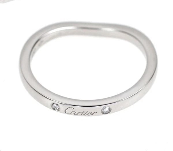 CARTIER PT950 DIAMOND RING - 2