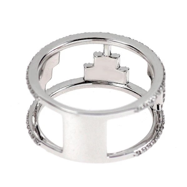 K18WG DIAMOND RING - 3