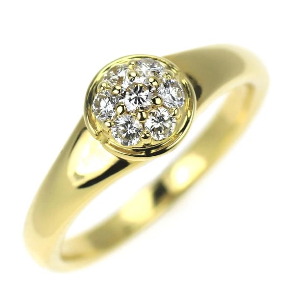 K18YG DIAMOND RING: K18YG diamond ring Brand: None Type: rings Material: K18YG, Main Stone/Creation Natural Color: Yellow Gold Size: 4.75 - 5US Accessories: None Accessories Notice: When purchasing pre-owned goods,