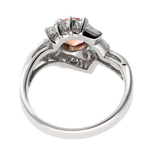 PT900 TOPAZ DIAMOND RING - 3